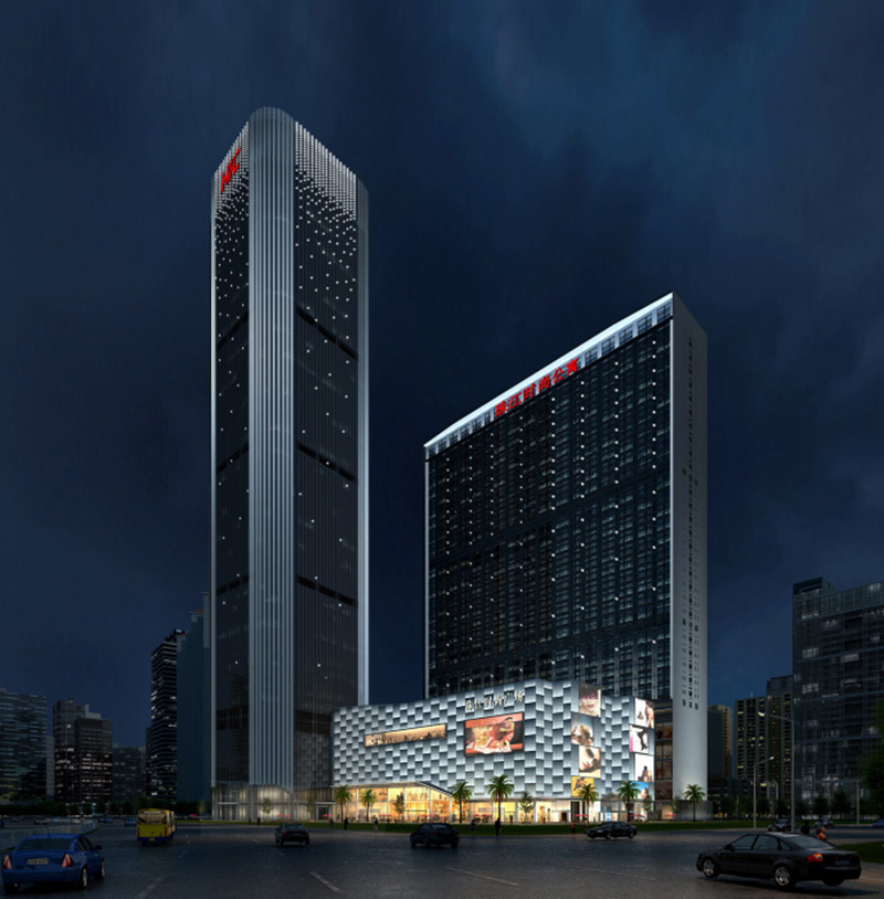 超高层建筑灯光设计效果图